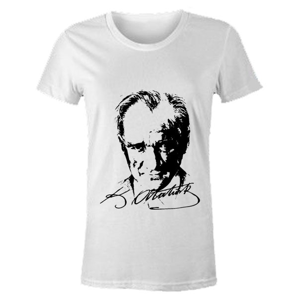 Atatürk Silüeti ve İmzalı Tişört